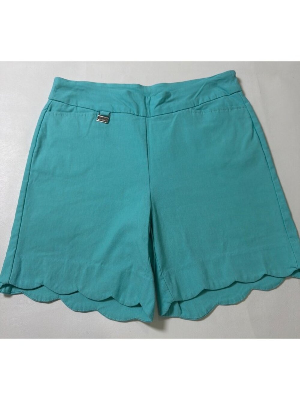 Lulu-B Bangladine Scallop Edge Pull On Beach Shorts